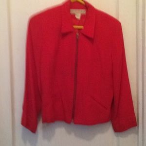 Red corporate jacket
